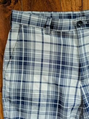 IZOD Blue Plaid Golf Shorts